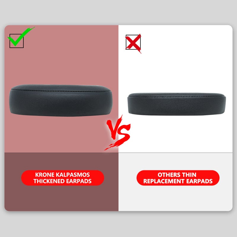 Krone Kalpasmos's Beats Solo 3 Earpads Replacement, Beats Solo 2 Earpad Replacement, Premium Protein Leather Memory Foam with Kits, Superb Comfortable â€“ Black - Image 3